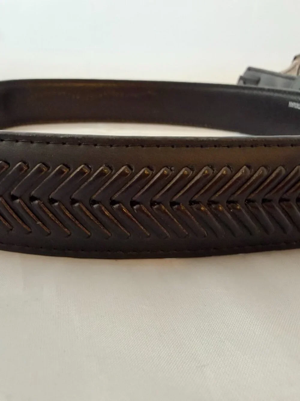 Nocona Men's Top Hand Ranger Arrow Lace Belt Black Leather Size 30 N2476801 NWT